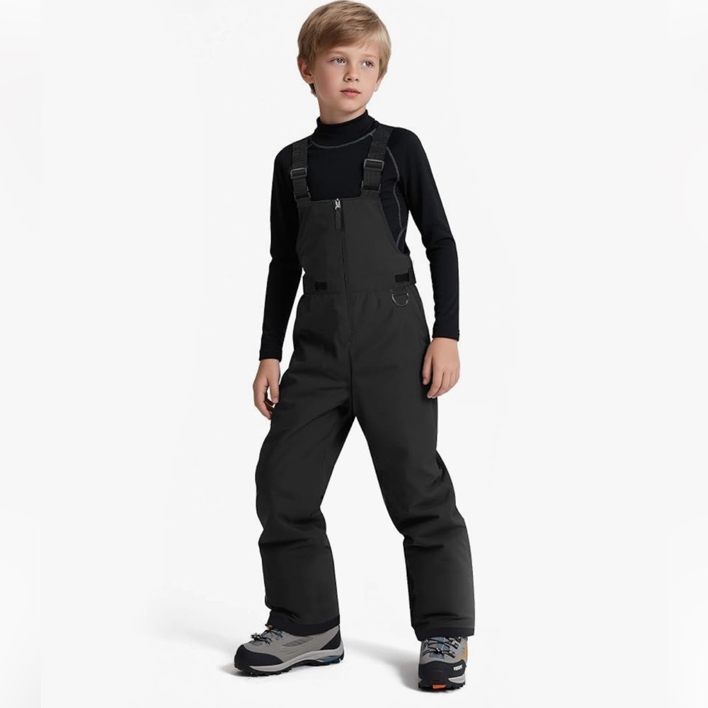 Sport Essentials Winter Ski Snowboard Snow Bib Overalls Waterproof Black Size 14